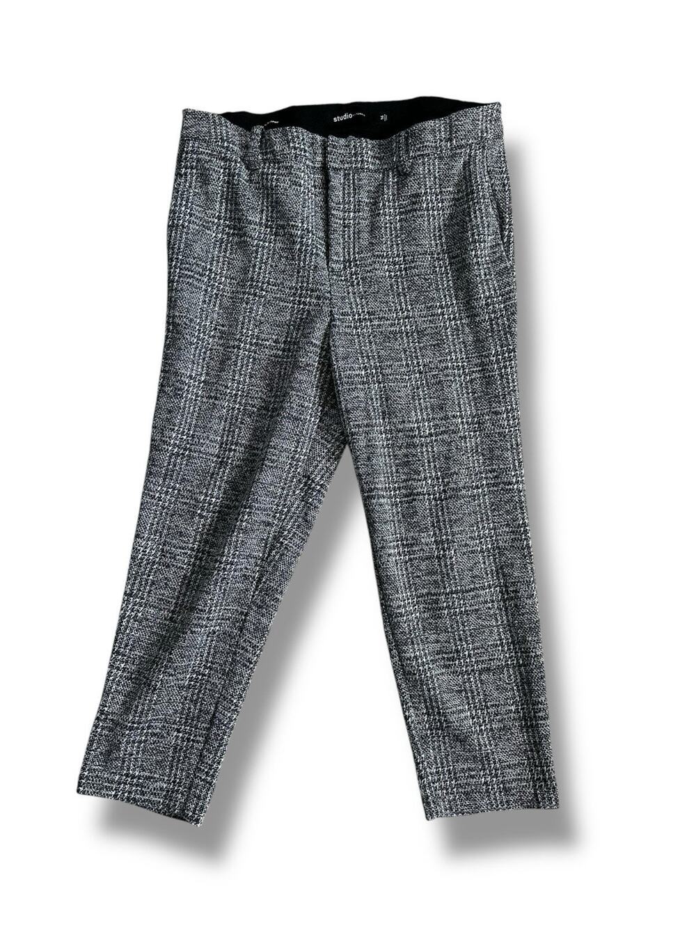 Studio By Torrid Navy Blue White Plaid Stretch Pants Trousers Size 16